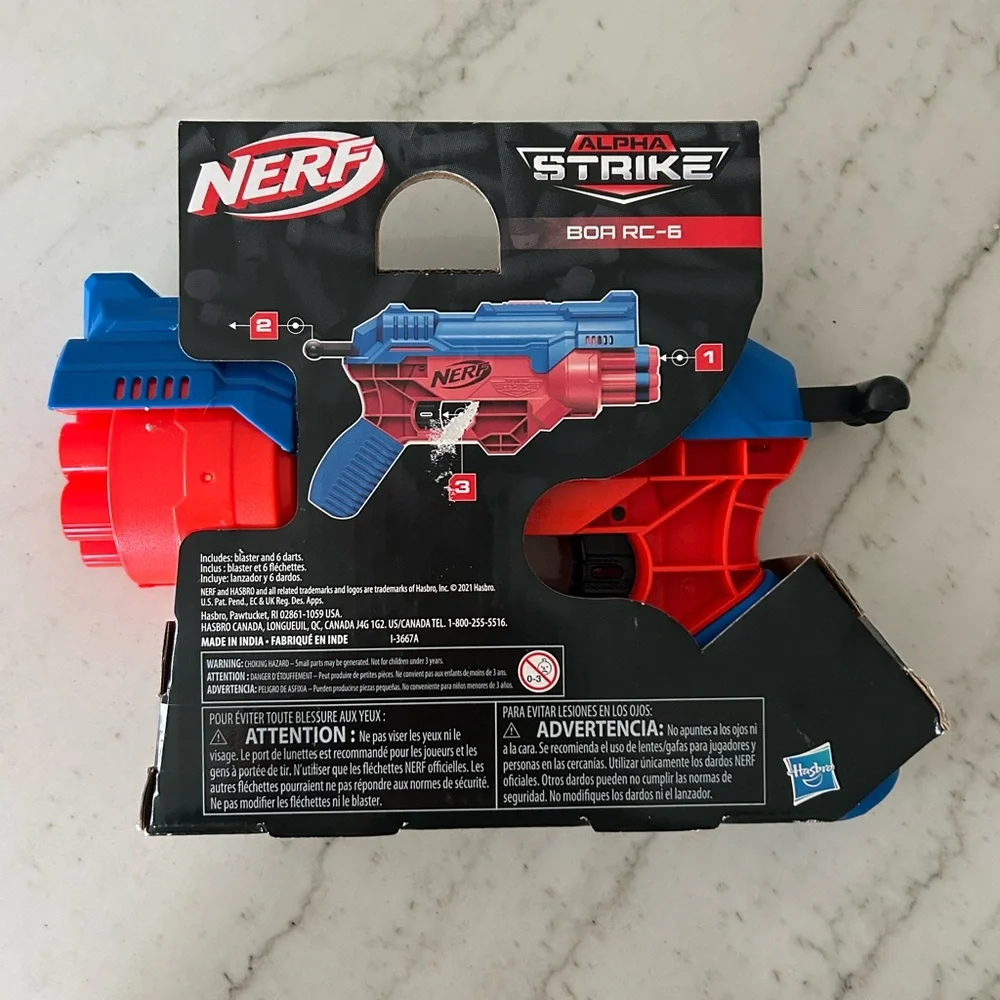 Nerf Alpha Strike BOA RC-6 Blaster - Red and Blue